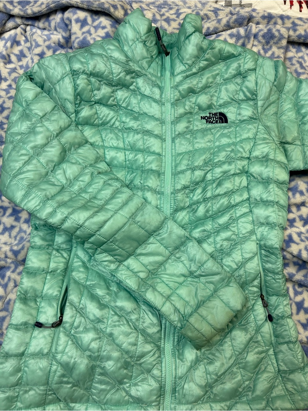 The North Face Mint Green Quilted Jacket